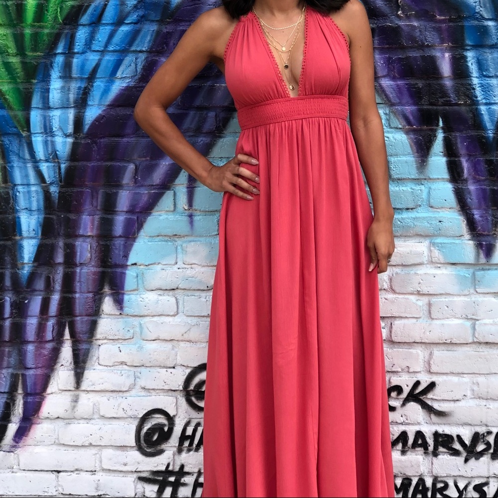 Long beautiful dress.